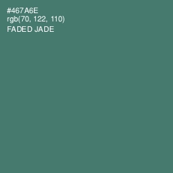 #467A6E - Faded Jade Color Image